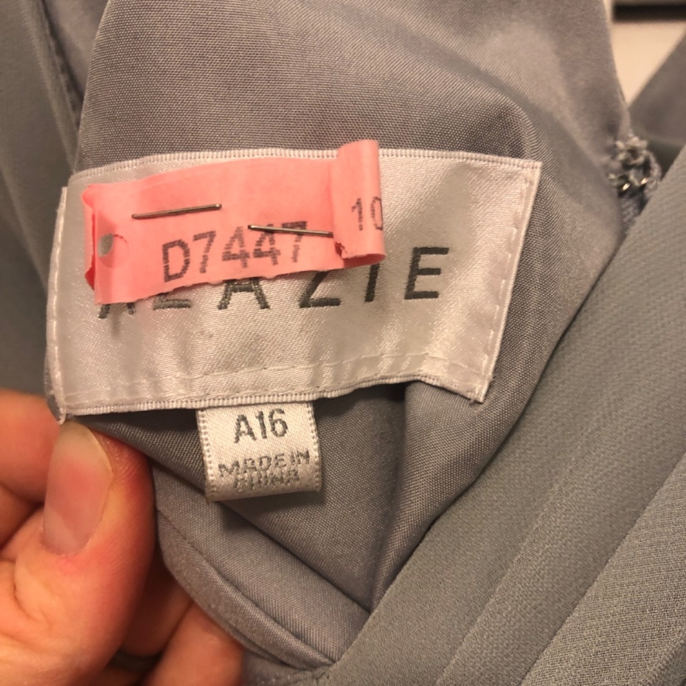 Azazie Gray Maternity (Bridesmaid) Dress - Picture 3 of 3